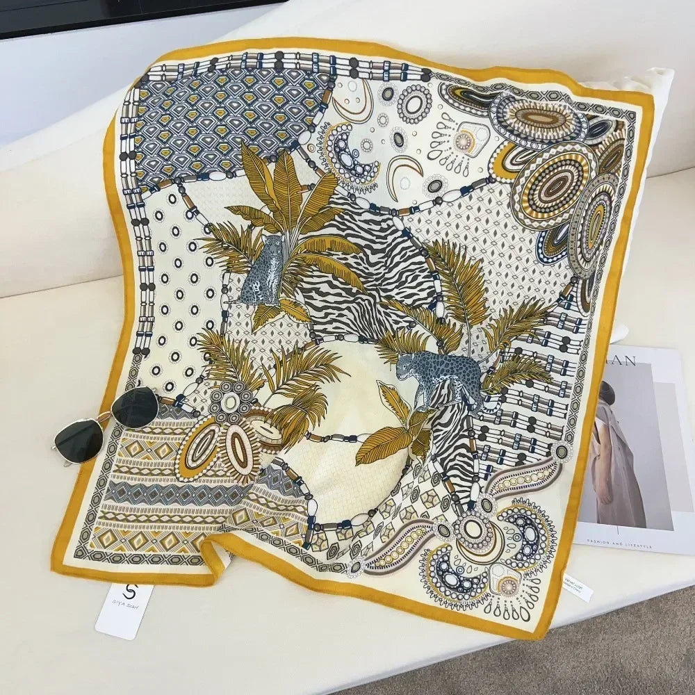 Caju estampado Algodão Veludo Lenço Quadrado